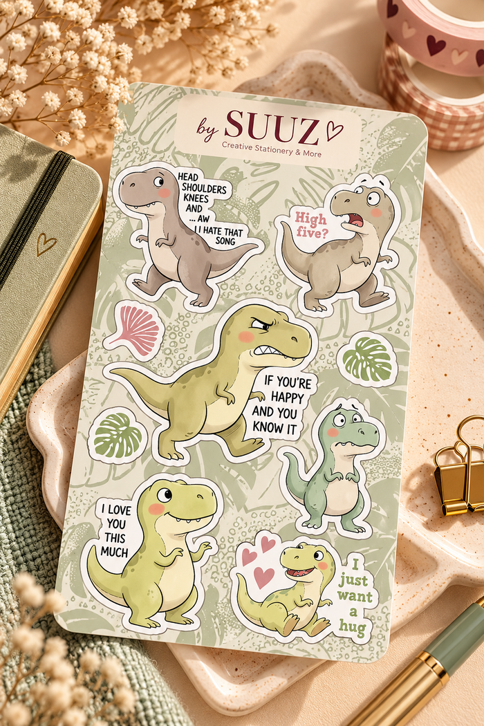 Dino stickervel